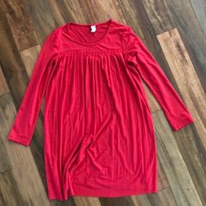 fun red pleaded dress